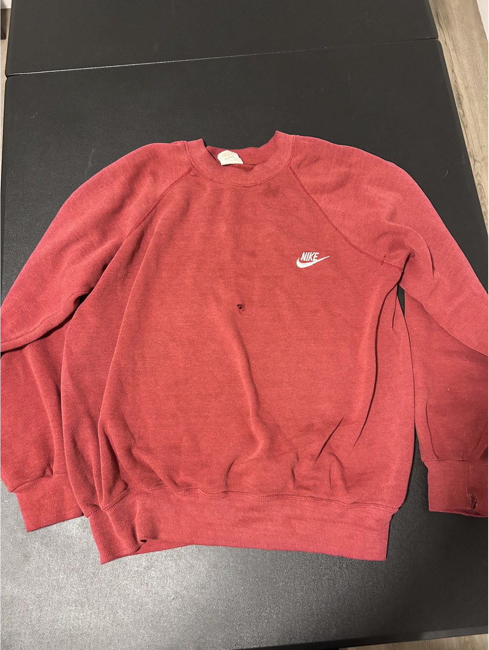 Vintage Nike Red Crewneck Sweatshirt Made in USA Medium